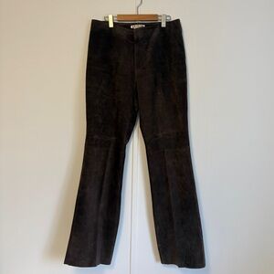 A.M.I. Vintage Suede Chocolate Brown Pants 14